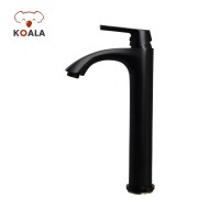 Special Designer Lavatory Orb Finish Single Hole Lever Water Brass Tall Basin Matt Black Bath Taps