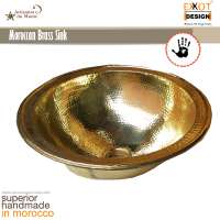 Moroccan brass or silver chromed 100% handwork washbasin directly from manufacturer