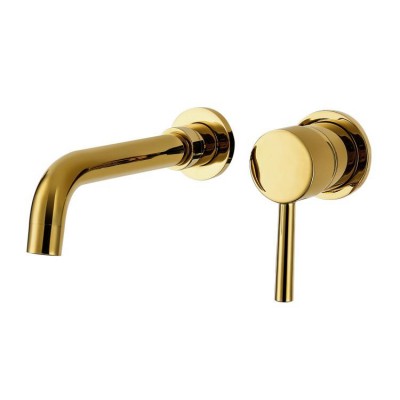 Hot And Cold Tap Upc Gold Water Rustic Brass Jade Wall Mount Basin Bathroom Sink Tap Faucets