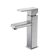 square basin faucet brushed nickel  Basin Faucet for bathroom& hot-sale water tap