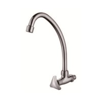 Cheap Factory Price long kitchen faucet handle gooseneck chrome finished kitchen tap