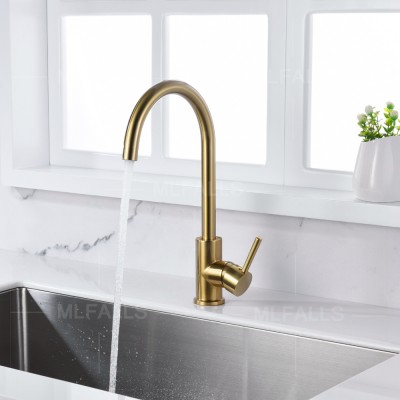 2020 latest comfortable deck mounted faucet taps brushed gold faucet kitchen water purification faucet