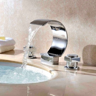 Sink Tap for Bathroom Faucet Bathroom De Banheiro Sanitary Hardware C Shape Waterfall Basin Kitchen Taps Products